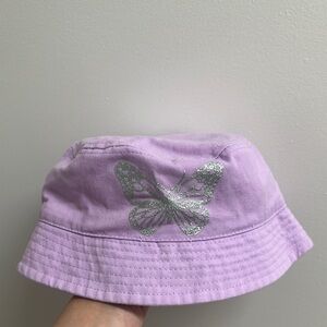 Lavender Butterfly Kids Bucket Hat